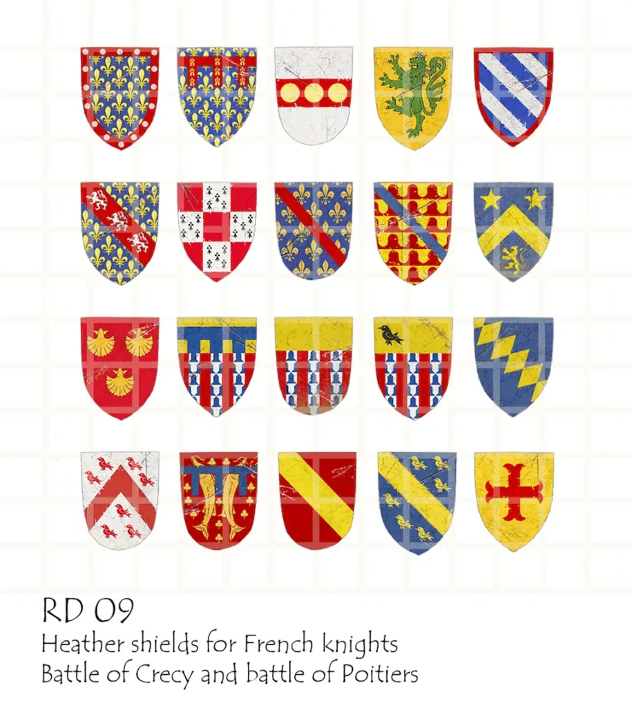 French Heater Shields - every design on the sheet