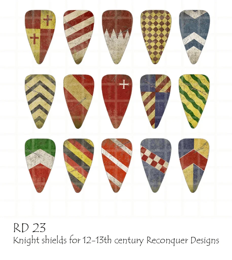 Knight Shields - every design on the sheet