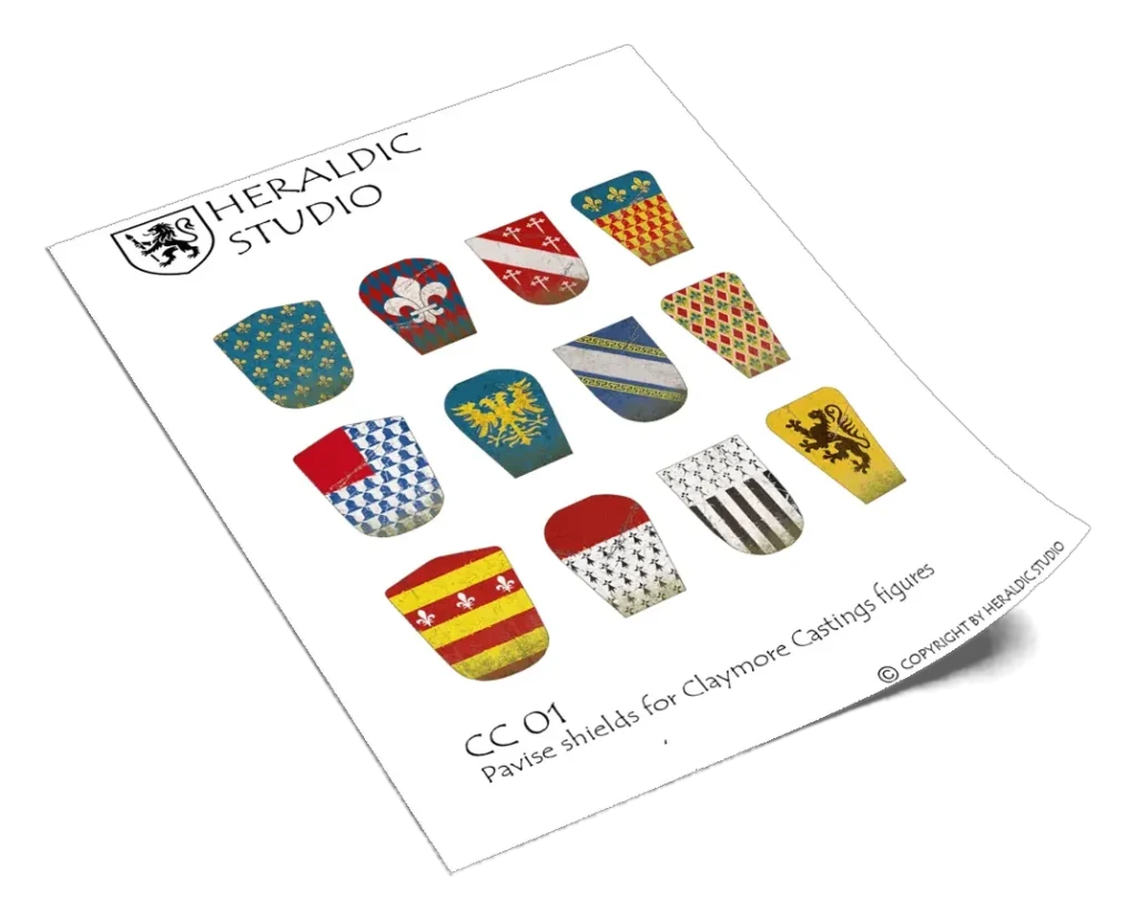 French Pavise Shields - the transfer sheet