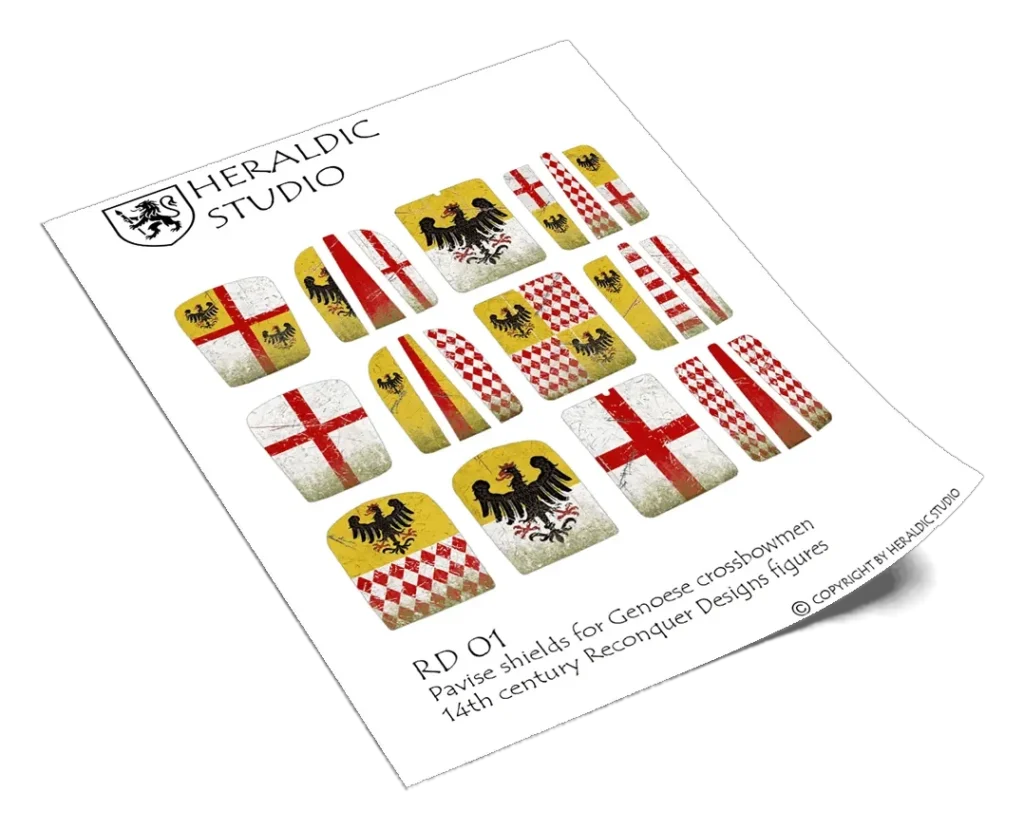Genoese Pavise Shields - the transfer sheet