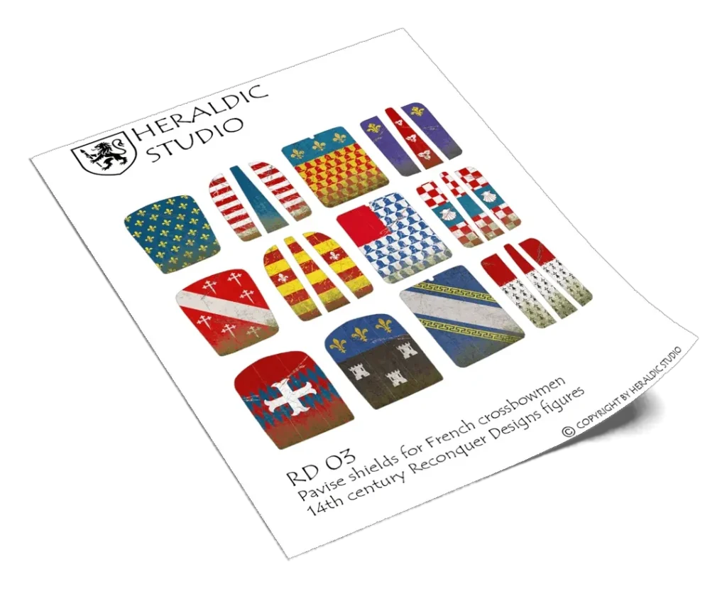 French Pavise Shields - the transfer sheet