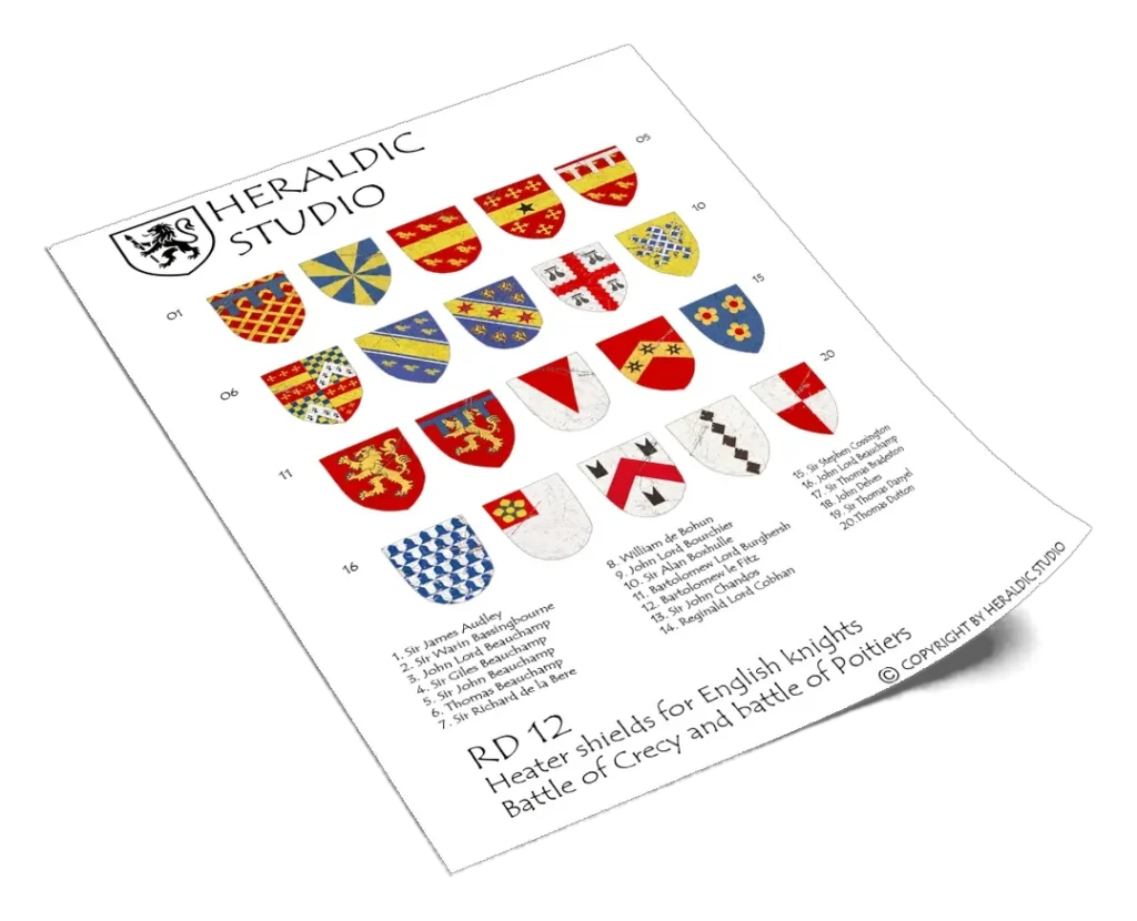 English Heater Shields - the transfer sheet