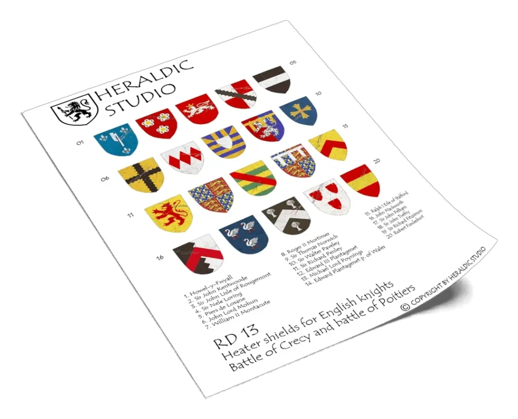 English Heater Shields - the transfer sheet