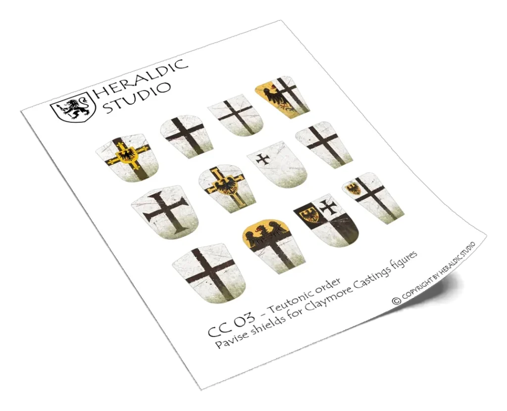 Teutonic Pavise Shields - the transfer sheet