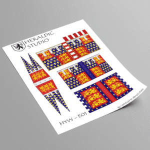 flag for english knights. battle of crecy and battle of poitiers