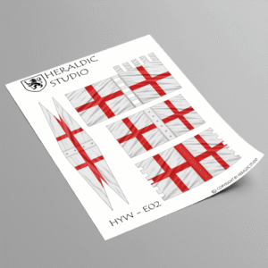 flag for english knights. battle of crecy and battle of poitiers