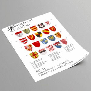 heather shields for english knights. battle of crecy and battle of poitiers