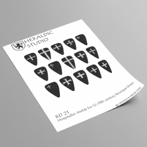 hospitaller shields for 12th-13th century reconquer designs