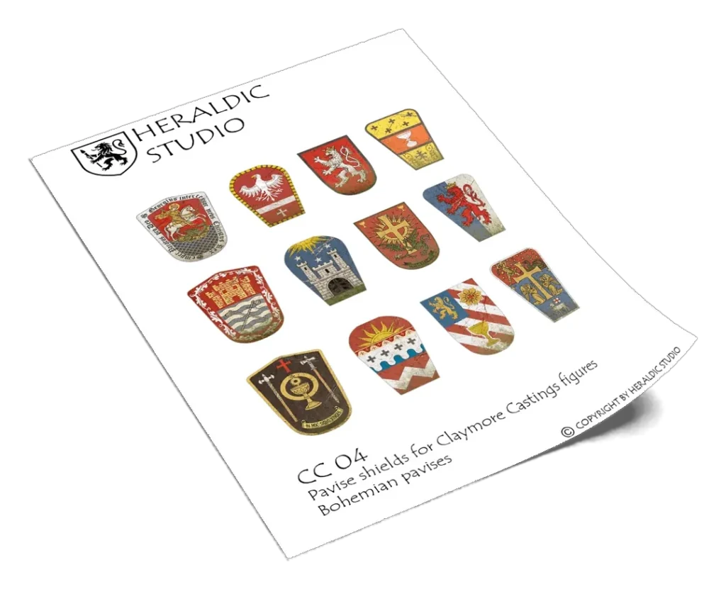 Bohemian Pavise Shields - the transfer sheet
