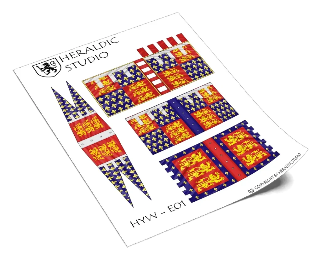 English Flags - the transfer sheet