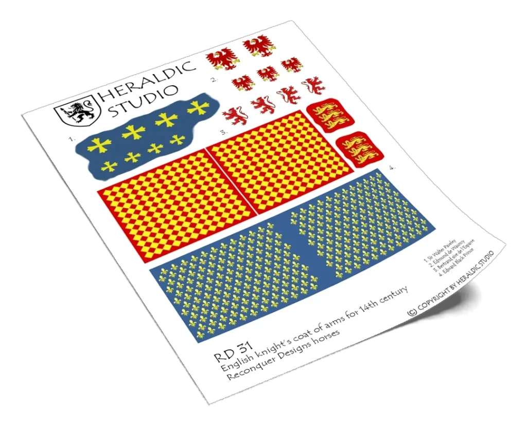 English Caparison - the transfer sheet