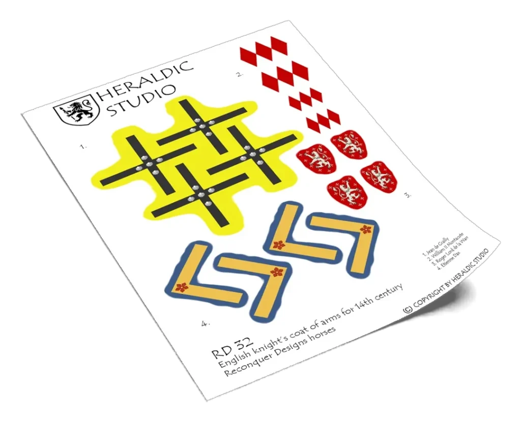 English Caparison - the transfer sheet