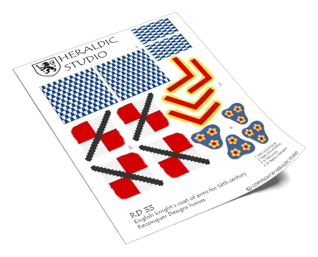 English Caparison - the transfer sheet