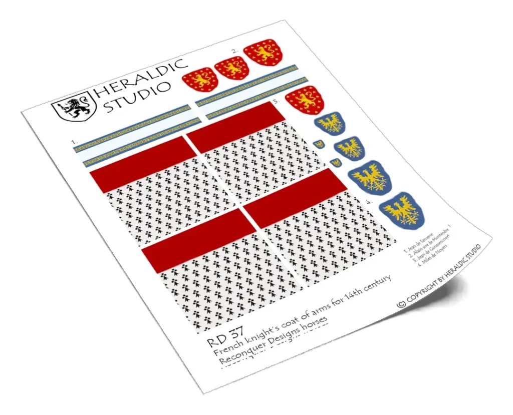 French Caparison - the transfer sheet